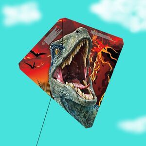 Jurassic World Kite Handle Line Ring Velociraptor EZbreezy 22 Inch Tall